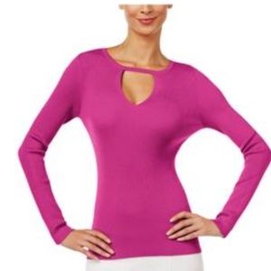 I-N-C Womens Pullover Sweater MAGENTA S NWT